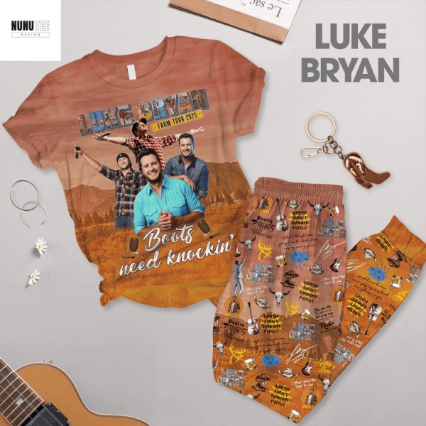 Luke Bryan Boots Need Knockin Pajamas Set