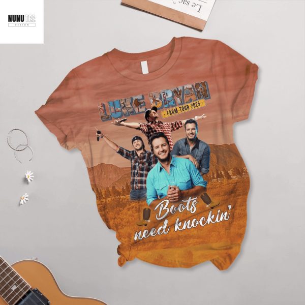 Luke Bryan Boots Need Knockin Pajamas Set