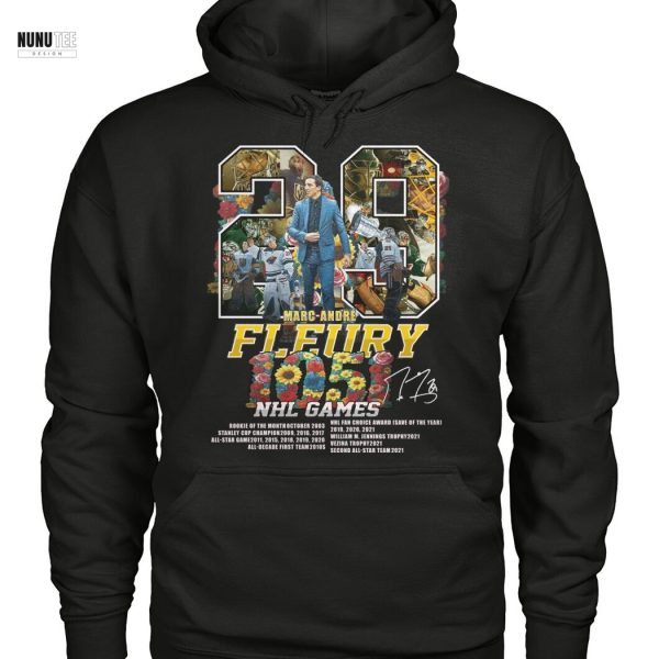 Marc Andre Fleury 1051 NHL Game Signature Unisex T-Shirt