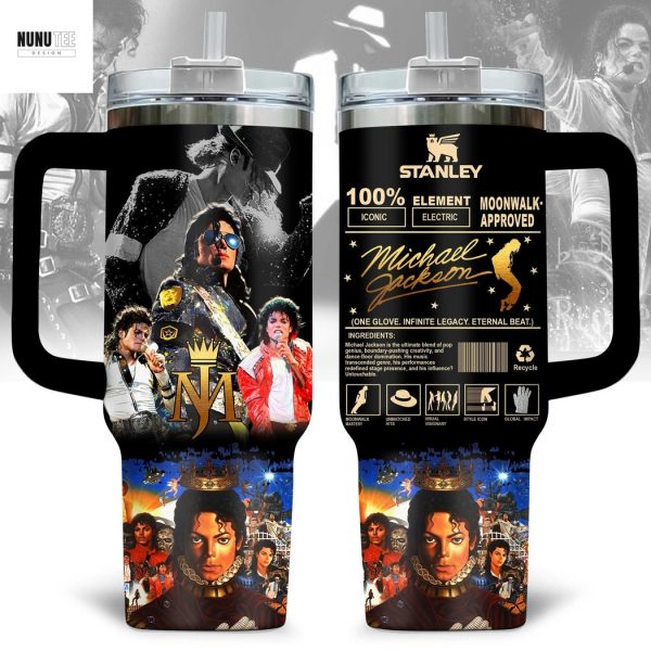 Michael Jackson Moonwalk Tumbler With Handle And Straw