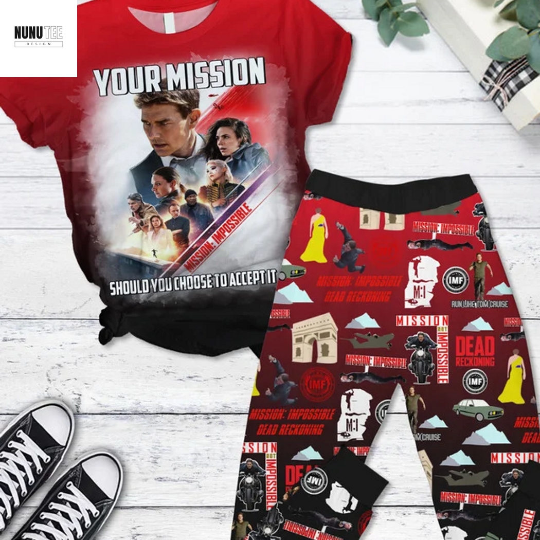 Mission Impossible Dead Reckoning - Your Mission Should You Choose To Accept It Pajamas Set Mission Impossible Dead Reckoning - Your Mission Should You Choose To Accept It Pajamas Set