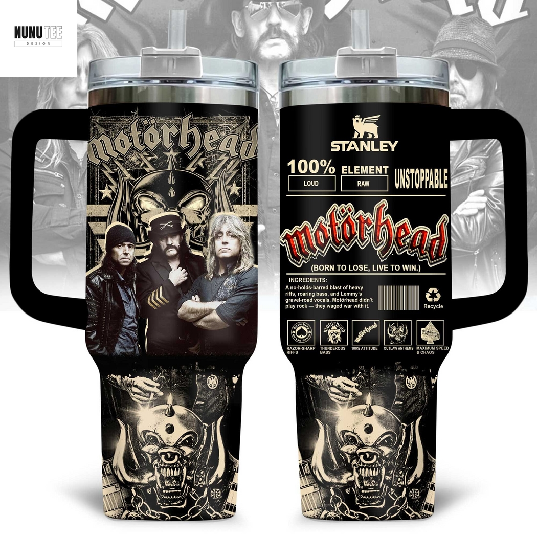 Motorhead Born To Lose Live To Win Tumbler With Handle And Straw Motorhead Born To Lose Live To Win Tumbler With Handle And Straw