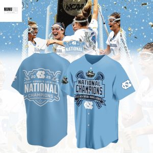 North Carolina Tar Heels 2025 NCAA Womens Lacrosse National Champions Baseball Jersey