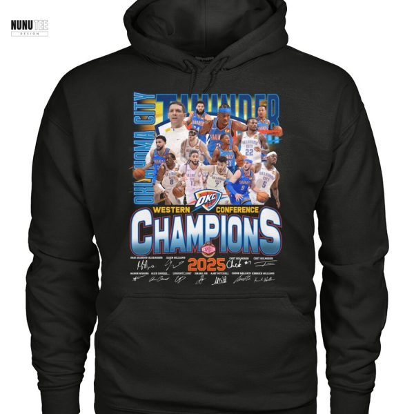 Oklahoma City Thunder Western Conference Champions 2025 Signature Unisex T-Shirt