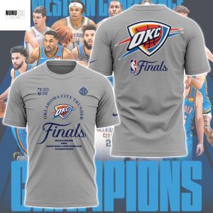Oklahoma City Thunders Western Conference Champions Finals 2024-2025 3D T-Shirt