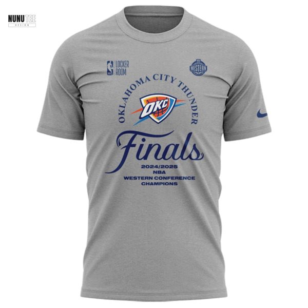 Oklahoma City Thunders Western Conference Champions Finals 2024-2025 3D T-Shirt