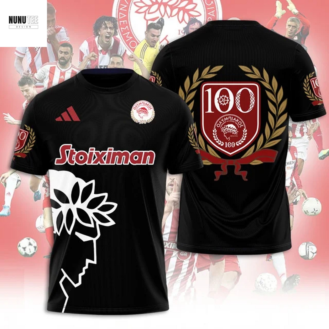 Olympiakos 100th Year 3D T-Shirt Olympiakos 100th Year 3D T-Shirt