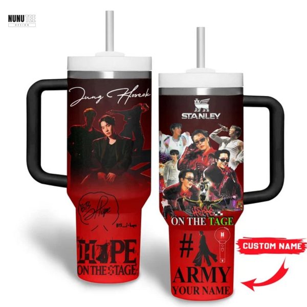 Personalized BTS J Hope – Hope On The Stage Tumbler With Handle And Straw