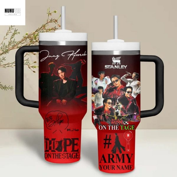 Personalized BTS J Hope – Hope On The Stage Tumbler With Handle And Straw