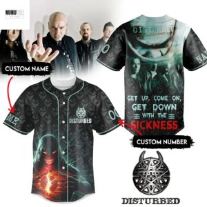 Personalized Disturbed Get Up Come On Get Down With The Sickness Baseball Jersey