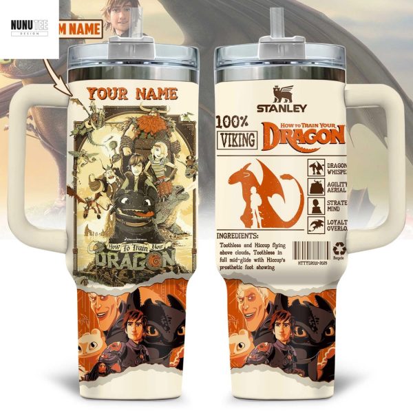 Personalized How To Train Your Dragon Tumbler With Handle And Straw