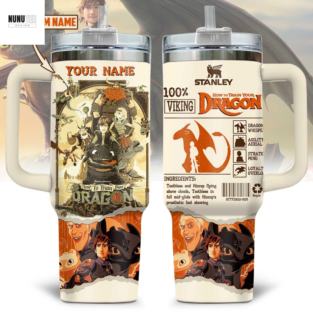 Personalized How To Train Your Dragon Tumbler With Handle And Straw Personalized How To Train Your Dragon Tumbler With Handle And Straw