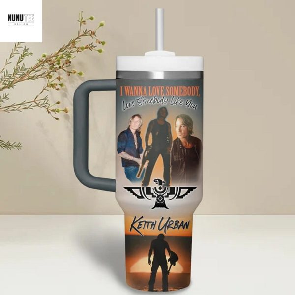 Personalized Keith Urban Blue Aint Your Color Tumbler With Handle And Straw