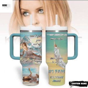 Personalized Kylie Minogue Cant Get You Out Of My Mind Tumbler With Handle And Straw