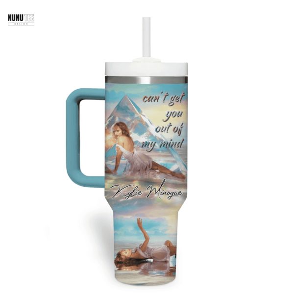Personalized Kylie Minogue Cant Get You Out Of My Mind Tumbler With Handle And Straw