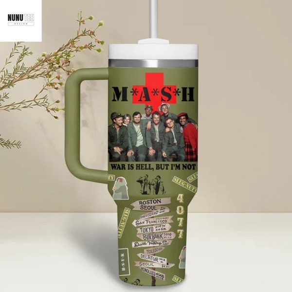 Personalized Mash Was Is Hell But Im Not Tumbler With Handle And Straw