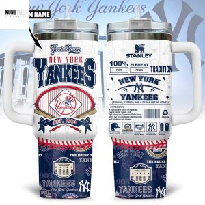 Personalized New York Yankees Est 1903 Tumbler With Handle And Straw