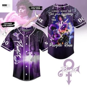 Personalized Prince I Only Want To See You Laughing In The Purple Rain Baseball Jersey