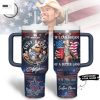 Red White And Toby KeithTumbler With Handle And Straw
