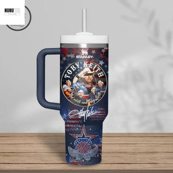 Personalized Toby Keith If I Can Dream Of A Better Land Tumbler With Handle And Straw