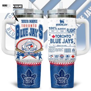 Personalized Toronto Blue Jays Soar To Victory Tumbler With Handle And Straw