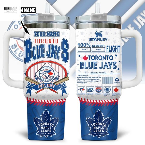 Personalized Toronto Blue Jays Soar To Victory Tumbler With Handle And Straw