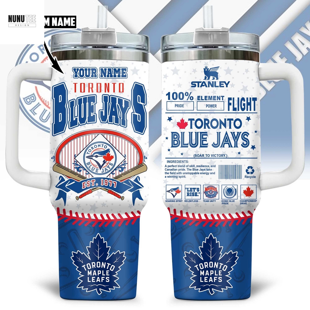 Personalized Toronto Blue Jays Soar To Victory Tumbler With Handle And Straw Personalized Toronto Blue Jays Soar To Victory Tumbler With Handle And Straw