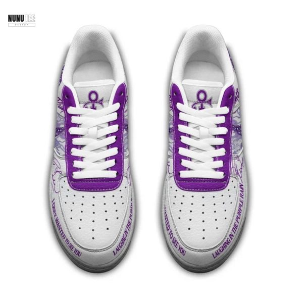Prince I Only Wanted To See You Laughing In The Purple Rain Signature Air Force 1 Shoes