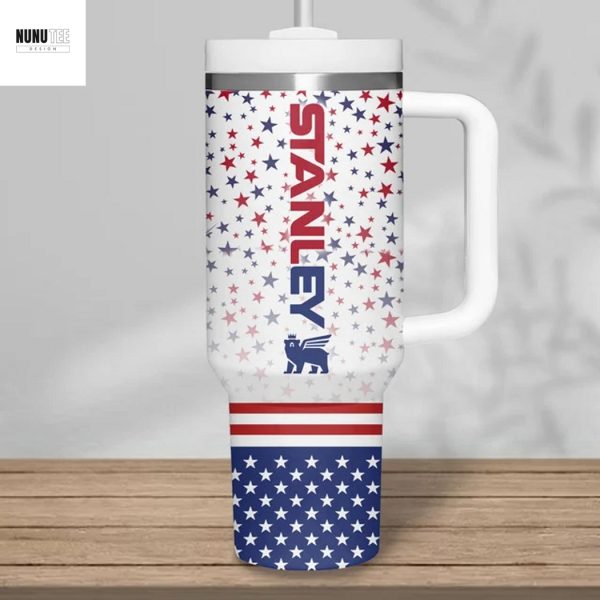 Red White And Toby KeithTumbler With Handle And Straw