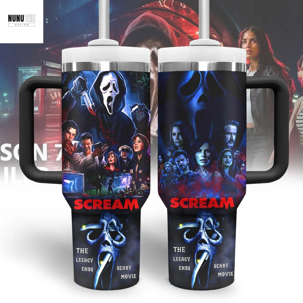 Scream The Legacy Ends Scary Movie Tumbler With Handle And Straw Scream The Legacy Ends Scary Movie Tumbler With Handle And Straw