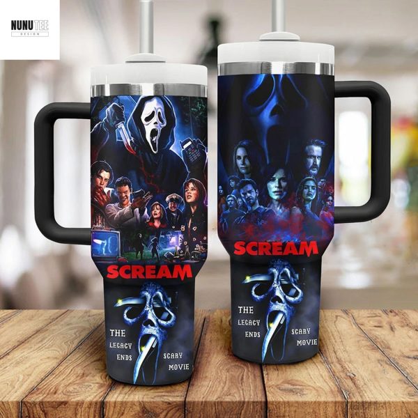 Scream The Legacy Ends Scary Movie Tumbler With Handle And Straw