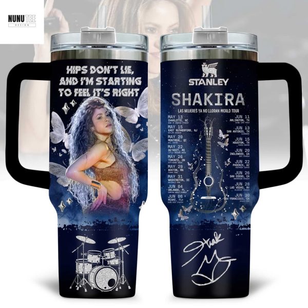 Shakira Las Mujeres Ya No Lloran World Tour Tumbler With Handle And Straw