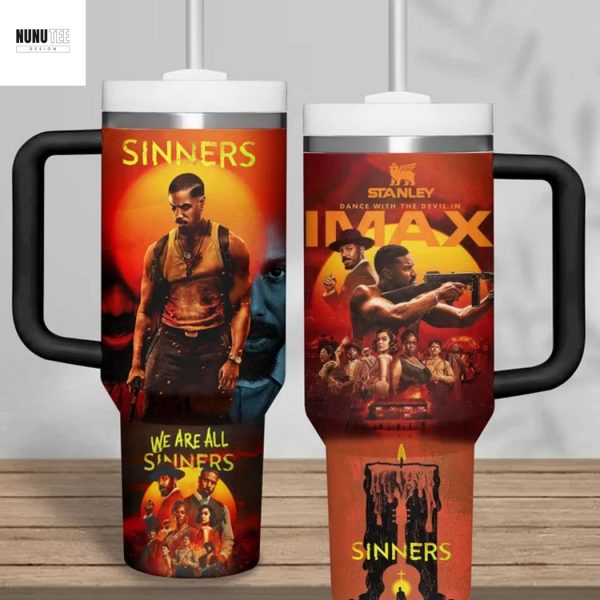 Sinner We Are All Sinners Tumbler With Handle And Straw