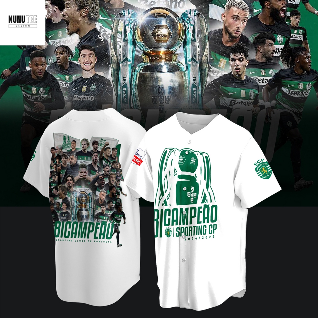Sporting Clube De Portugal 2025 Champions Baseball Jersey Sporting Clube De Portugal 2025 Champions Baseball Jersey