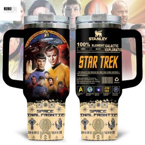 Star Trek Space Final Frontier Tumbler With Handle And Straw