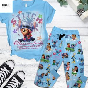 Stitch Ohana Means Family Pajamas Set