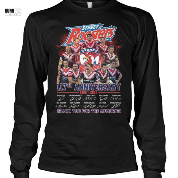 Sydney Roosters 117th Anniversary 1908-2025 Signature Thank You For The Memories Unisex T-Shirt