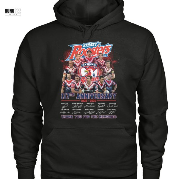 Sydney Roosters 117th Anniversary 1908-2025 Signature Thank You For The Memories Unisex T-Shirt