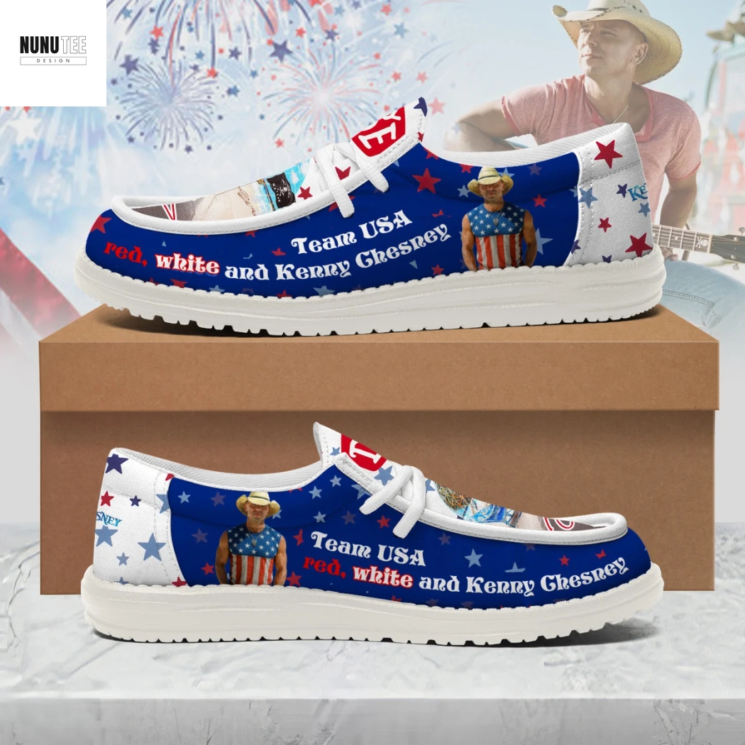 Team USA Red White And Kenny Chesney Hey Dude Shoes Team USA Red White And Kenny Chesney Hey Dude Shoes
