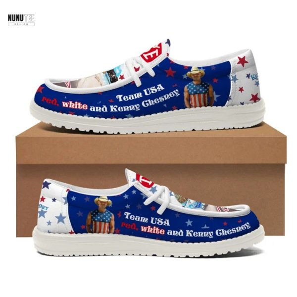 Team USA Red White And Kenny Chesney Hey Dude Shoes