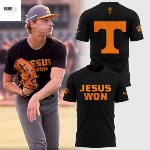 Tennessee Volunteers Baseball Jesus Won 2025 3D T-Shirt