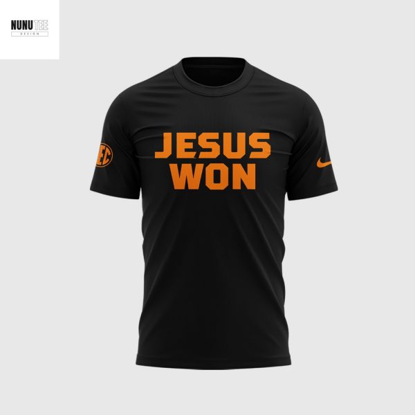 Tennessee Volunteers Baseball Jesus Won 2025 3D T-Shirt
