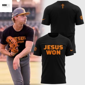Tennessee Volunteers Baseball Jesus Won 3D T-Shirt