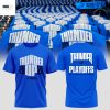 The 2025 Oklahoma City Thunder Playoff 3D T-Shirt – White