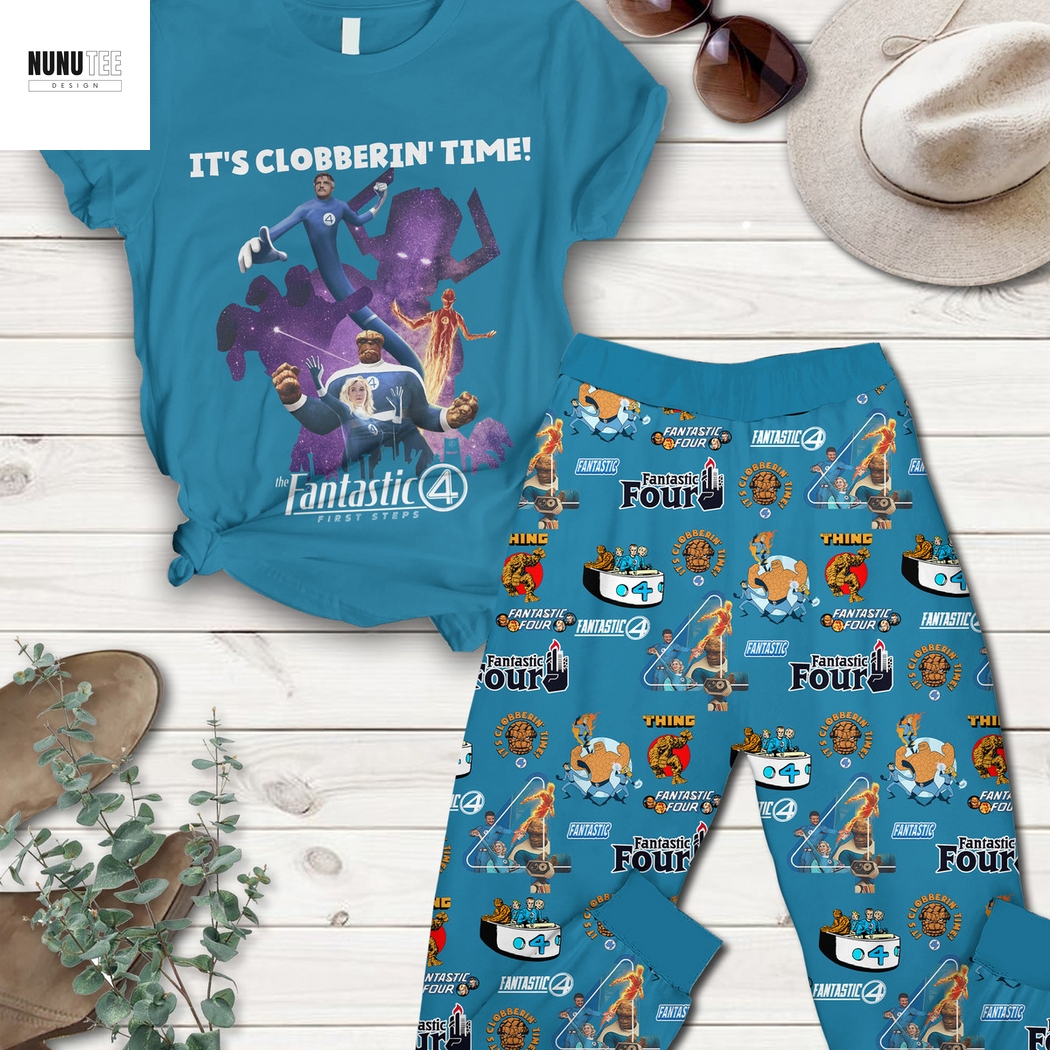 The Fantastic Four First Steps Its Clobberin Time Pajamas Set The Fantastic Four First Steps Its Clobberin Time Pajamas Set