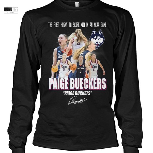 The First Huskt To Score 40 In An NCAA Game Paige Bueckers Signature Unisex T-Shirt