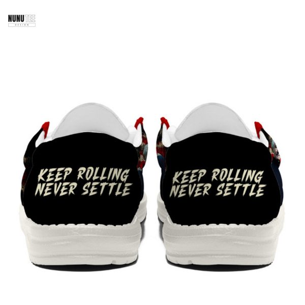 The Rolling Stones Keep Rolling Never Settle Hey Dude Shoes