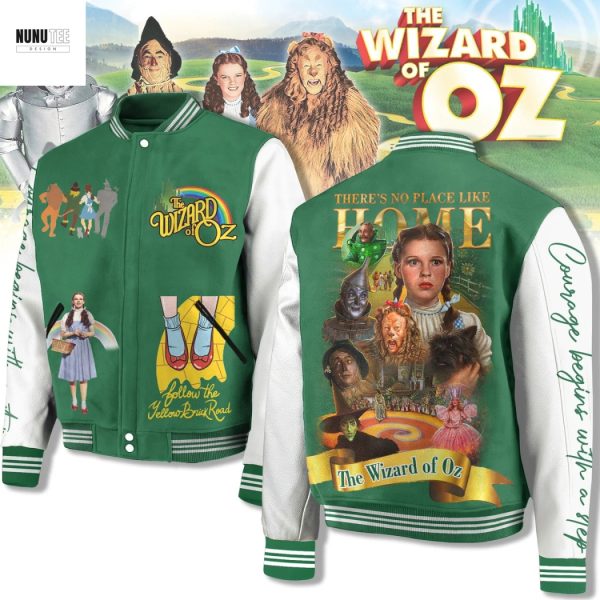 The Wizard Of Oz There No Place Like Home Baseball Jacket