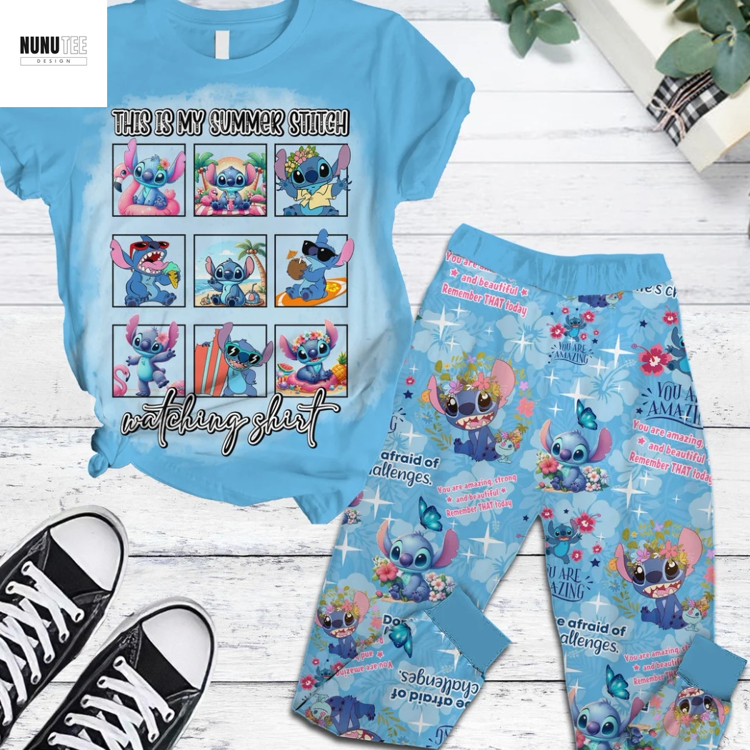 This Is My Summer Stitch Pajamas Set This Is My Summer Stitch Pajamas Set