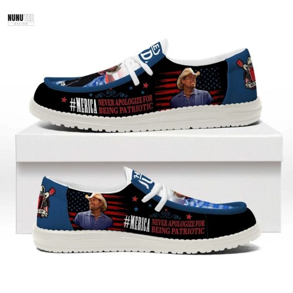 Toby Keith Never Apologize For Being Patriotic Hey Dude Shoes